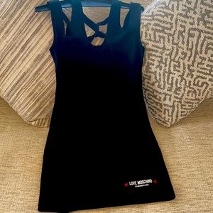 Black Spandex Love Moschino 4 Midi Dress